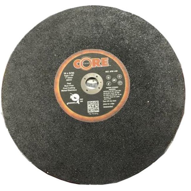 Coretemp Abrasives 30010 14 x 0.093 x 1 in. Center Reinforcd Chop Saw