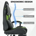 thumbnail image 3 of Hoffree Gaming Chair with Bluetooth Speakers Big and Tall Gamer Chair with Footrest and Massage Game Chair with Lumbar Support and 360-Swivel Seat and Headrest for Adults, 400lbs, 3 of 10