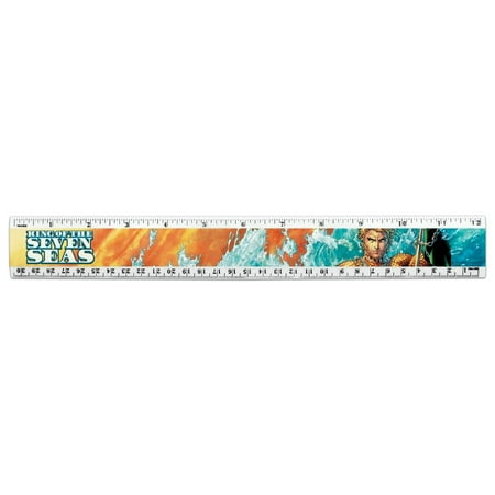 Aquaman King of the Sea 12 Inch Standard and Metric Plastic Ruler