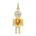 thumbnail image 1 of 10k Yellow Gold November Boy Birthstone Necklace Charm Pendant Kid, 1 of 6