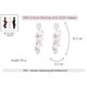 thumbnail image 4 of Pendientes colgantes para mujer con flecos largos y pétalos de rosa, pendientes colgantes con borlas, color blanco, 4 of 5