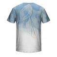 thumbnail image 4 of Penkiiy T Shirts for Men Casual Shorts Sleeves Round Neck Pullover 3D Digital Printing Sports Fitness Blouse Plus Size Tops 5XL Light Blue, 4 of 5