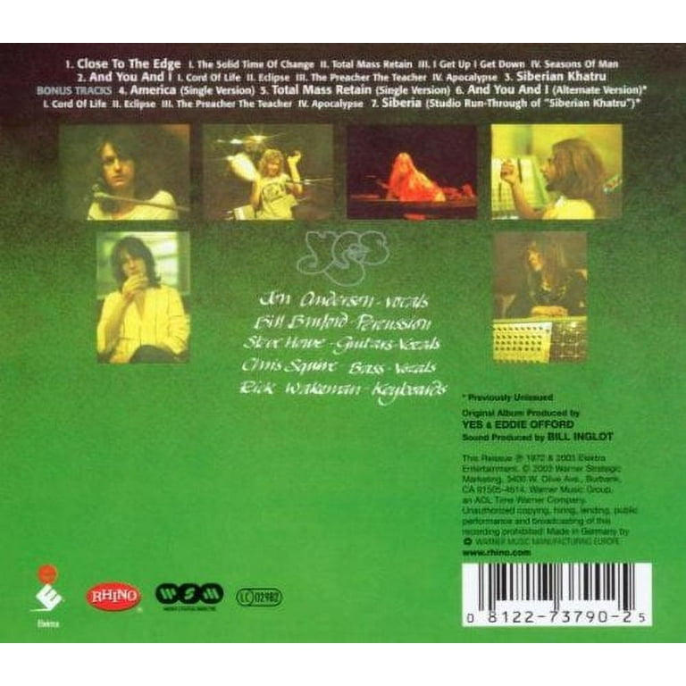 Yes - Close to the Edge - Music & Performance - CD - Walmart.com