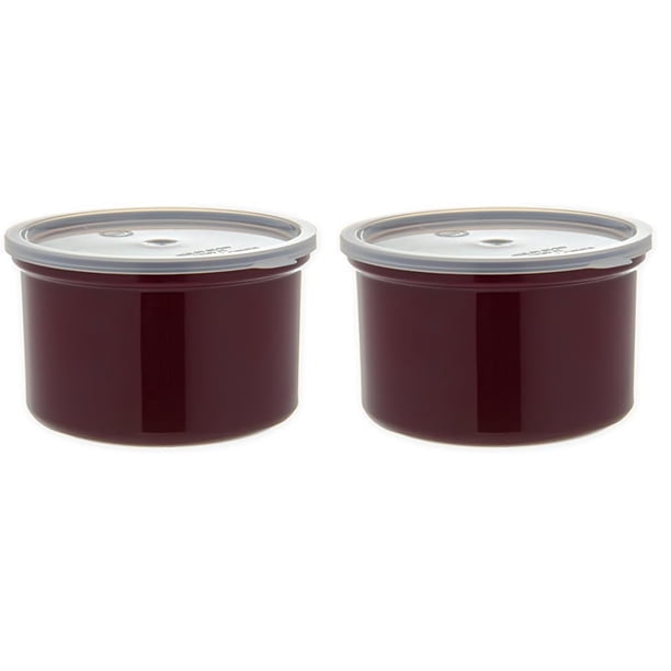 Contenedor de almacenamiento Carlisle FoodService 1.5 L Crock Brown x2