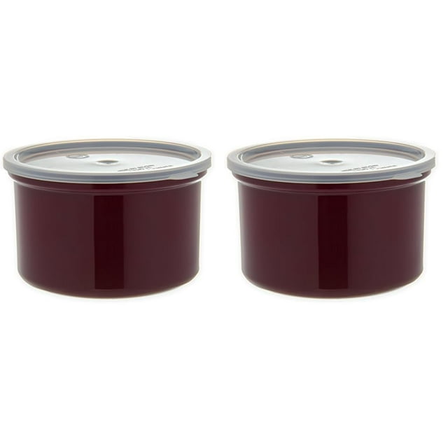 Contenedor de almacenamiento Carlisle FoodService 1.5 L Crock Brown x2