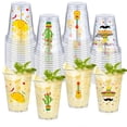 thumbnail image 1 of Vasos desechables Meekoo Fiesta 354,84 ml, paquete de 100 unidades, 4 estilos, 1 of 6