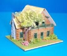 log cabin dollhouse