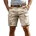 thumbnail image 2 of CCRFTGI Men's Cargo Shorts Casual Relaxed Fit Outdoor Work Shorts for Men with Multi-Pockets Beige 3XL, 2 of 6
