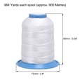 thumbnail image 4 of Uxcell 984 Yards 300D/0.38mm Extra Strong Bonded Polyester Thread (White), 4 of 6