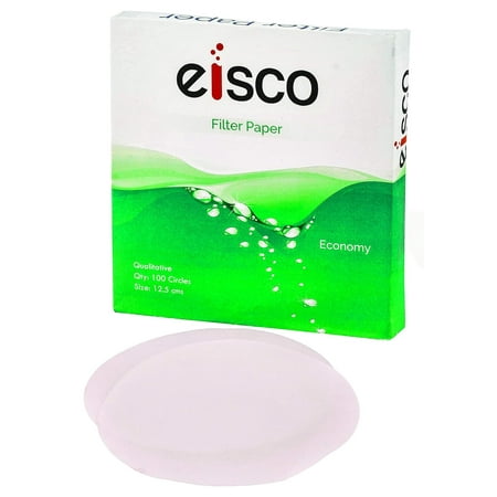 EISCO Qualitative Filter Paper, 12.5cm Diameter, Pack of