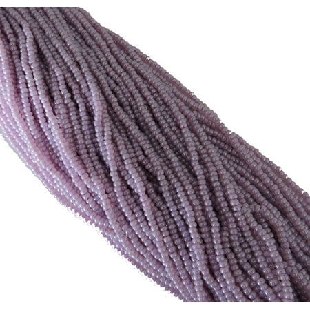 Freshwater Pearls Loose Craft Beads - Lilac Pearl Ceylon Czech 8/0 Glass Seed, Loose Beads, 12 Strand Hank Preciosa