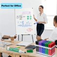 thumbnail image 4 of WOSWEL Dry Erase Markers, Chisel Tip Whiteboard Markers, Low Odor Thick Dry Markers, 50 Bulk 5 Assorted Colors (Black/Blue/Red/Green/Purple) for Teac, 4 of 8