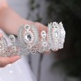 thumbnail image 2 of Coronas de princesa con diamantes de imitación para mujeres y niñas, bodas y fiestas nupciales (plata), 2 of 4