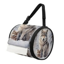 ZIATUBLE Wolf Snow Toilet Paper Holder Soft Paper Towel Hanging Organizer Foldable Camping Toilet Paper Pack with Adjustable Strap Traveling Toilet Paper Roll Bag Home Decor