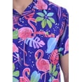 thumbnail image 2 of Varnit Crafts Hawaiian Shirt for Men Aloha Flamingo Blue 5XL, 2 of 6