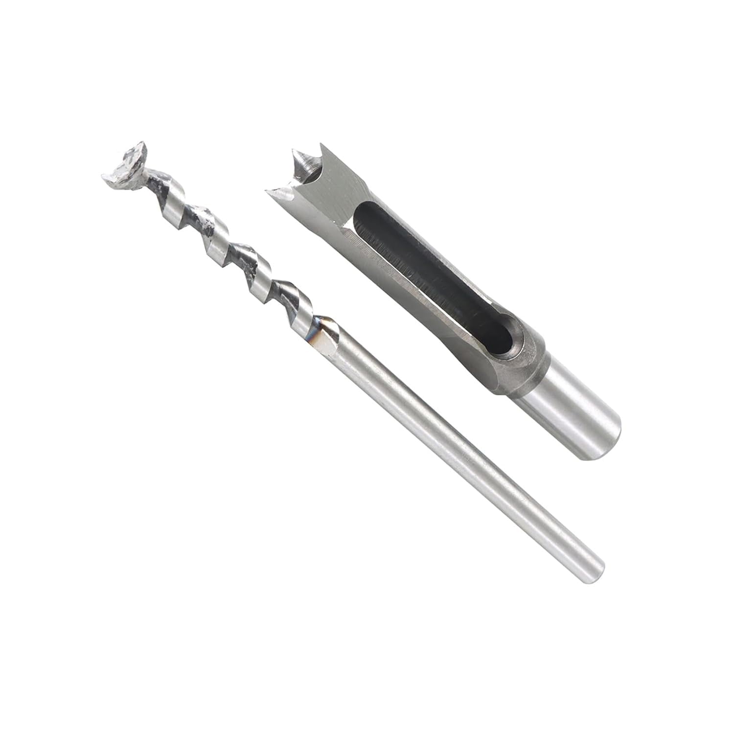 ALL-CARB 6 PCS Square Hole Drill Bits Woodworking Saw Tenon Drill Bit Kit 1/4in 5/16in 3/8in 1/2in 9/16in 5/8in Different Sizes