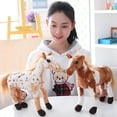 thumbnail image 5 of BESTSKY 3D Simulation Horse Animal Plush Stuffed Doll Kids Toy Room Decor Photo Props, 5 of 7