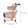 thumbnail image 2 of WHAMVOX Golden Mini Shopping Cart for Desk Decor with Iron Material and Small Size Perfect for Organizing, 2 of 8