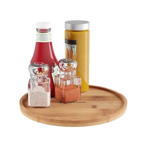 Lazy Susan - 10-Inch Bamboo Single-Tier Turntable Organizer