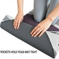 thumbnail image 3 of Purple Leaf Pattern Hot Yoga Mat Towel Non Slip for Hot Yoga - Quick-Drying Yoga Mat Cover with 4 Corner Pockets with Travel Bag - Hot Yoga Towel Non Slip Grip Moisture Wicking Sweat 70"x26", 3 of 6