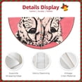 thumbnail image 3 of Rateoe Pink Cheetah Art Pattern Christmas Tree Skirt with Ties, Christmas Tree Decorations, Farmhouse Christmas Decor Xmas Holiday Decorations-, 3 of 6
