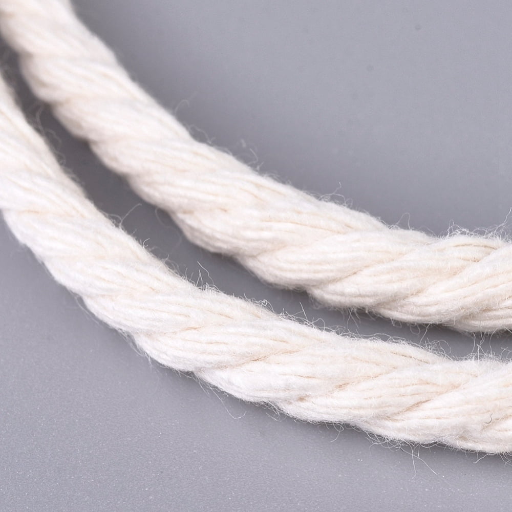 Cotton String Threads Macrame Cord Decorative String Threads for DIY Crafts Gift Wrapping and Jewelry Making White 4mm 109.36 yards(100m)/roll