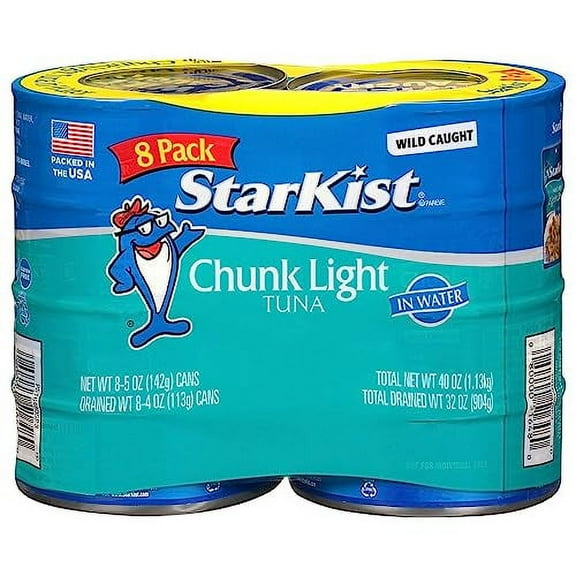 StarKist Chunk Light Tuna in Water, 5 oz Can, Pack of 8