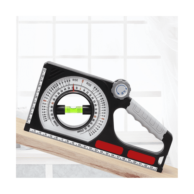 Slant Angle Meter Pitch Gauge Multi Function Slope Gauge Constructing Engineering 130° Angle Finder with Carabiner
