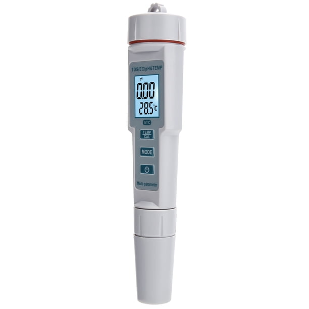 Medidor Digital de Salinidad NikouMX 4 en 1 Medidor de pH de Agua Temperatura