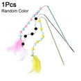 thumbnail image 2 of Pompom Cat Toy Interactive Sticks Feather Toys Kitten Teasing Playing Ball, 2 of 5