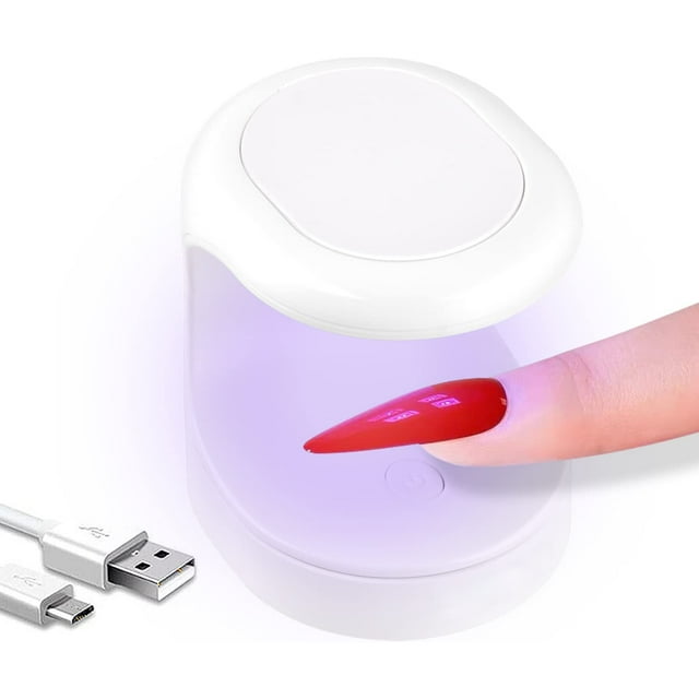 Mini Nail Lamp INFILILA UV Light for Nails Mini 180°Opening Design USB Nail Dryer Portable UV LED Nail Lamp Curing All Gels 16W Quick-Drying Sun UV LED Lamp for Single Finger