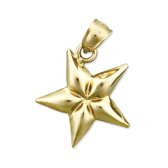 14K Gold Five Point Star Charm