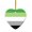 Aromantic, variant on 1 Pack - LGBTQ+ Leather Pride Flag Heart Shaped Ceramic Christmas Ornament and Home Decor - 3x2.82 Inch Heart