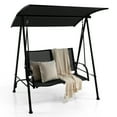 thumbnail image 1 of Costway 2-Seat Patio Swing Porch Swing with Adjustable Canopy for Garden Black, 1 of 9