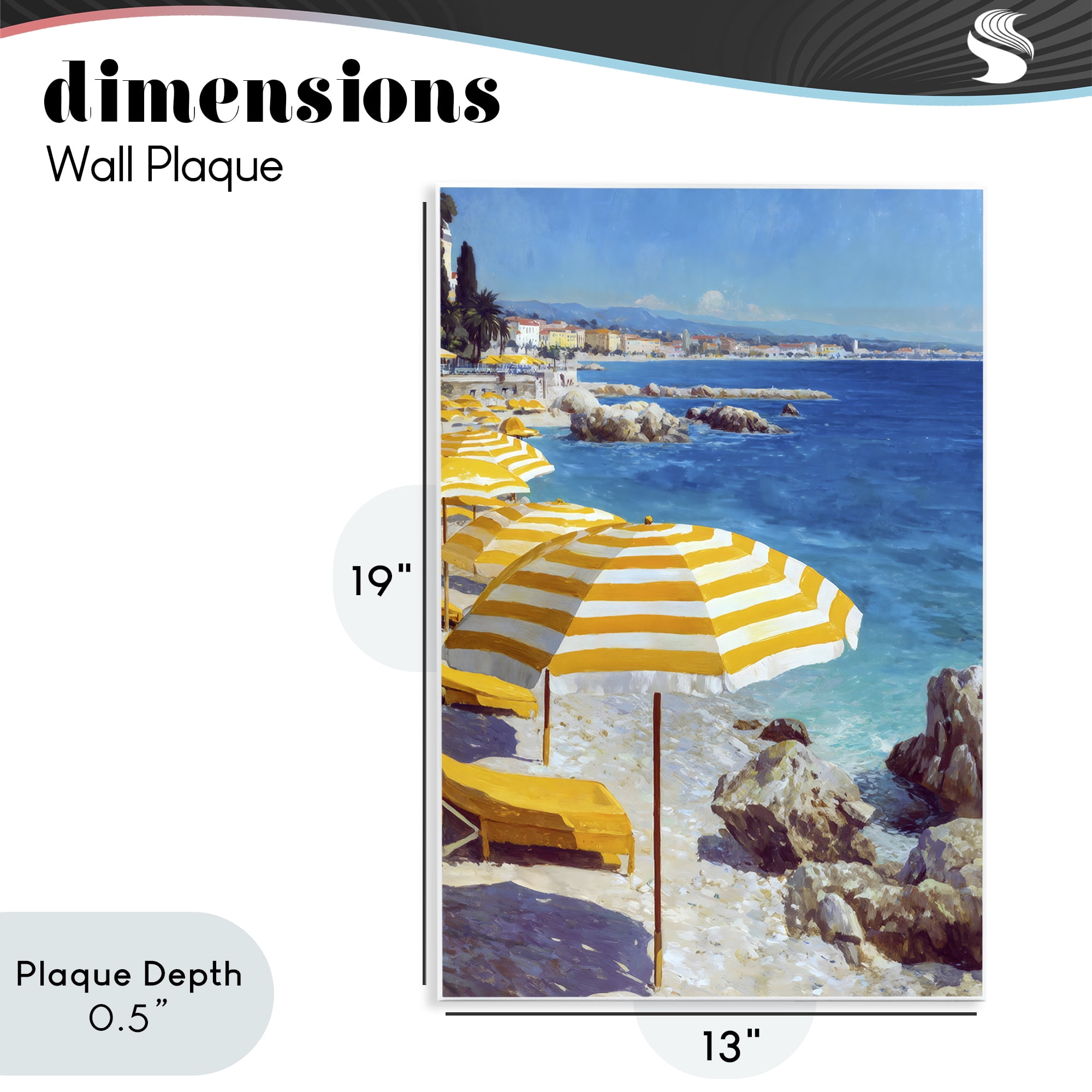 Stupell Industries Sunshine on the Shore Wall Plaque Art, design by Petal Prints Design