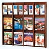 Wooden Mallet Literature Display with Optional Floor Stand in Mahogany