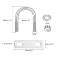 thumbnail image 2 of Round U-Bolts, 6 Sets 38mm(1.5") Inner Width 69mm Length M10 304 Stainless Steel U Clamp Bolt with Nuts and Plates, 2 of 5