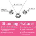 thumbnail image 2 of Cate & Chloe Ashley 18k White Gold Plated Knot Jewelry Set, Gift for Women, 2 of 10