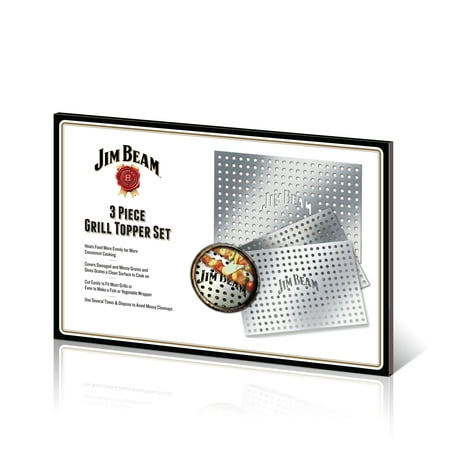 Jim Beam 3 Piece Aluminium Grill Topper Set for even and consistent