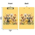 thumbnail image 5 of FORMRS Acrylic Clipboard with Low Profile Clip Standard A4 Letter Size, 12.5" x 9", Floral Dogs, 5 of 8