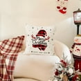 thumbnail image 1 of Festive Feeling Decoration Sofa Pillow Cover Christmas Letter Print Chair Cushion Cover Linen Cushion Cover, 1 of 6
