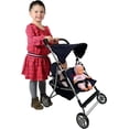 thumbnail image 2 of The New York Doll Collection Baby Doll Stroller Twin Doll Toy Stroller Denim, 2 of 7