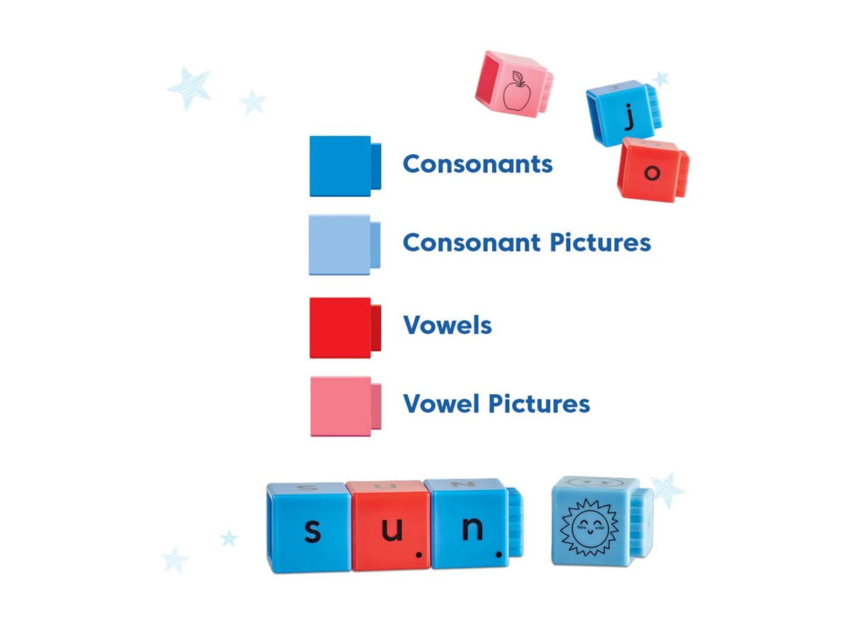 hand2mind Reading Rods Alphabet & Phonemic Awareness, Word Building Activities, Letter Blocks