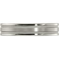 thumbnail image 4 of Titanium Edward Mirell Brushed & Polished Flat Milgrain 5mm Band (Size 5.5) Made In United States emr145-5mm-5.5, 4 of 6
