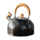 thumbnail image 1 of Hervidor silbador de acero inoxidable con mango ergonómico, ideal para cocina, hogar, 3L negro, 1 of 9