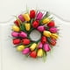 thumbnail image 5 of Fiudx Corona de Tulipanes para El Día de La Madre, Diseño Floral Vibrante, Materiales Duraderos, Decoración para El Hogar En Primavera y Verano, Decoración para El Porche de La Puerta Principal, Idea, 5 of 6