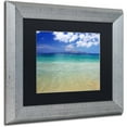 thumbnail image 2 of Trademark Fine Art "Hawaii Blue Beach" Canvas Art by Pierre Leclerc Black Matte, Silver Frame, 2 of 2