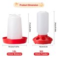 thumbnail image 2 of YaoZQ Chick Feeder and Waterer Kit, 1.5L Waterer and 1KG Feeder Set for Baby Chicks, Poultry Feeding Supplies with Adjustable Heights, Green, 2 of 5
