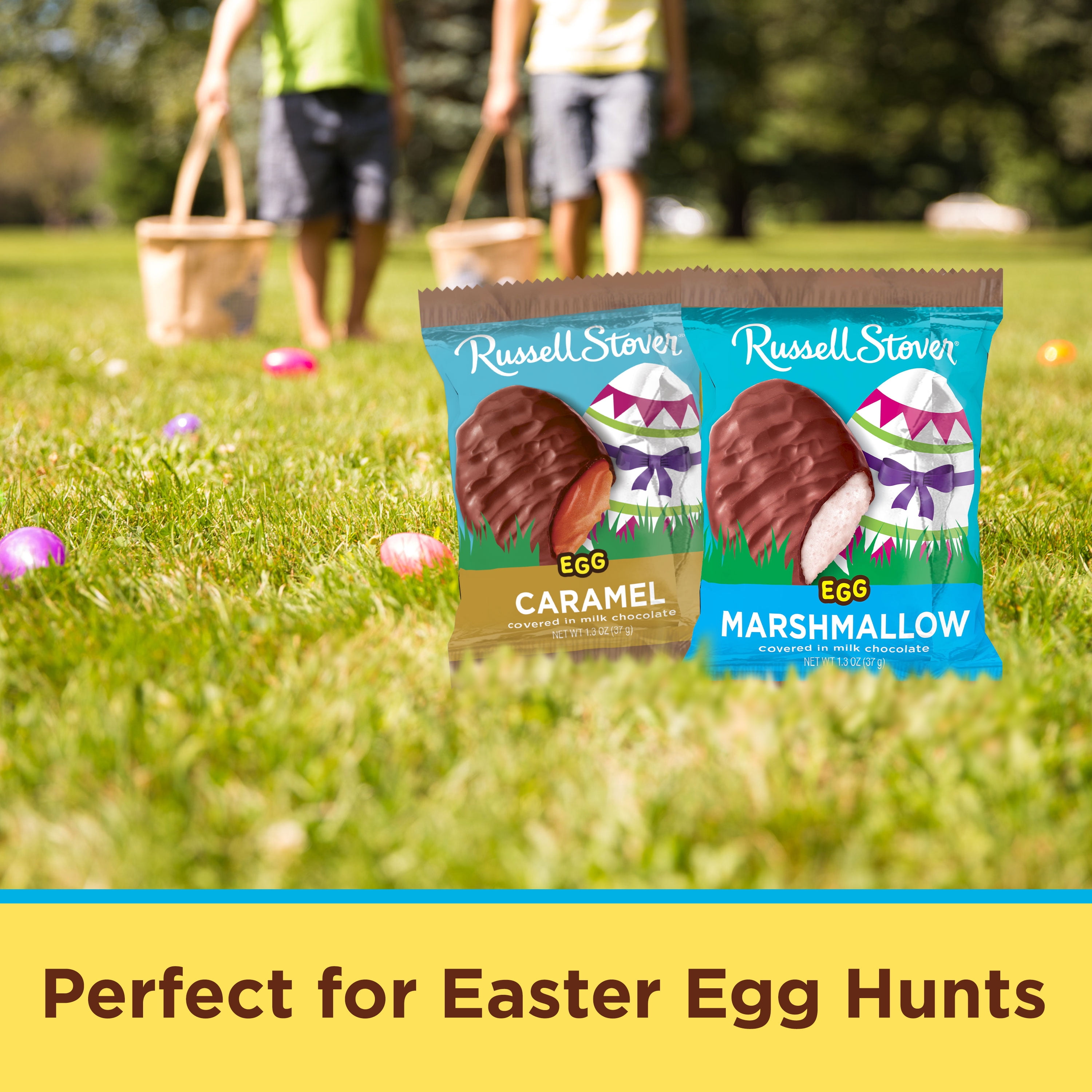 RUSSELL STOVER Easter Peanut Butter Milk Chocolate Easter Egg, 1.3 oz. (Pack of 18)