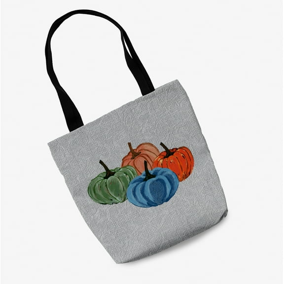 Trick or Treat Paper Mache Pumpkins Halloween Tote Bag